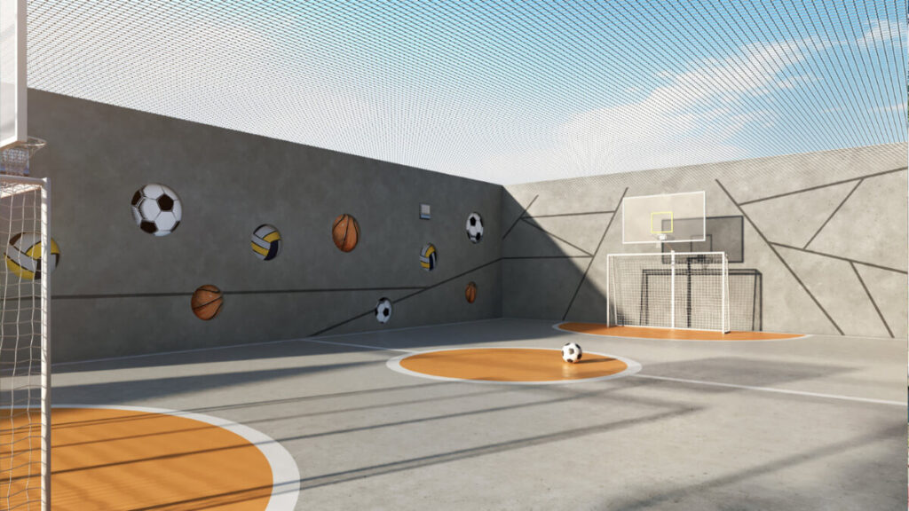Mini quadra de esportes - Edifício Rio Grande Connection | Foto: Foto Incorposul