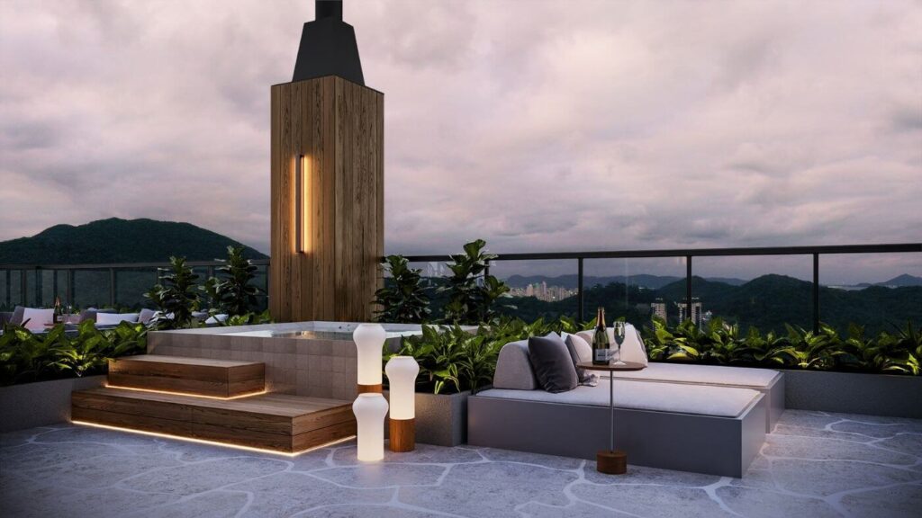 Espaço zen com spa do empreendimento Pantai Brava House | Foto: Incorposul