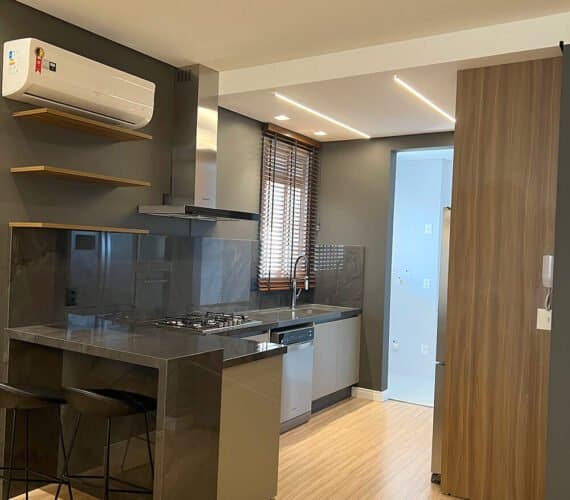Cozinha - Apartamento Decorado em Joinville - 704 - Monte Saint-Michel Residence