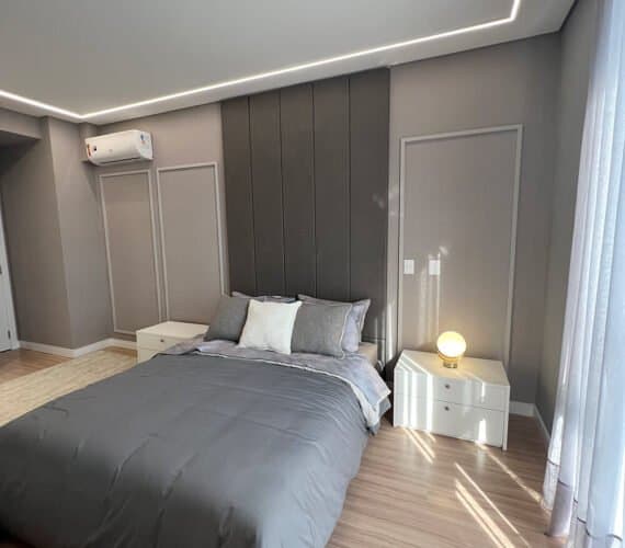 Suíte - Apartamento Decorado em Joinville - 704 - Monte Saint-Michel Residence